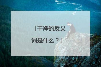 干净的反义词是什么？