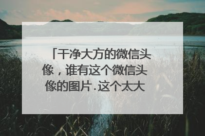 干净大方的微信头像，谁有这个微信头像的图片.这个太大了放不上去