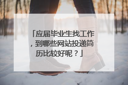 应届毕业生找工作，到哪些网站投递简历比较好呢？