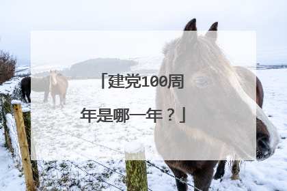 建党100周年是哪一年?