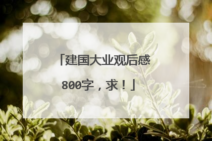 建国大业观后感800字，求！