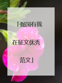 强国有我在征文优秀范文