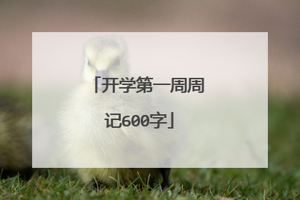 开学第一周周记600字