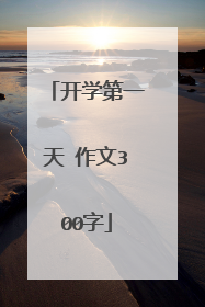 开学第一天 作文300字