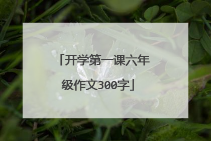 开学第一课六年级作文300字