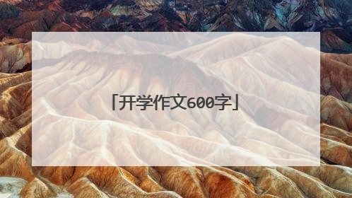 开学作文600字