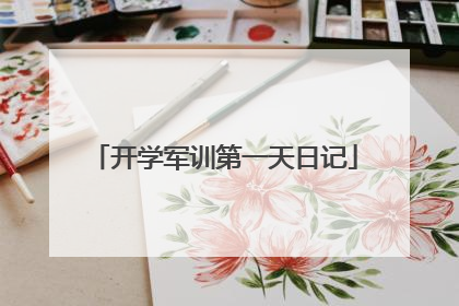 开学军训第一天日记
