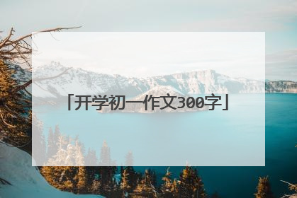 开学初一作文300字