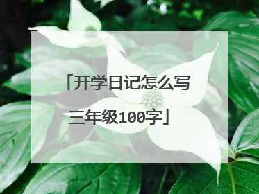 开学日记怎么写三年级100字