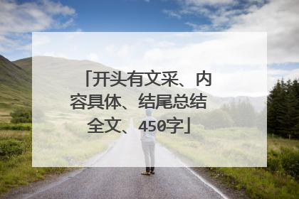 开头有文采、内容具体、结尾总结全文、450字