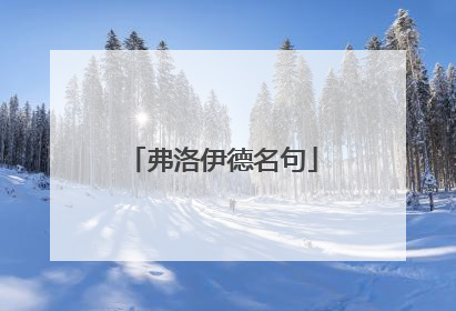 弗洛伊德名句