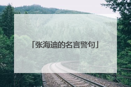 张海迪的名言警句