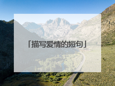 描写爱情的短句