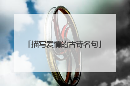 描写爱情的古诗名句