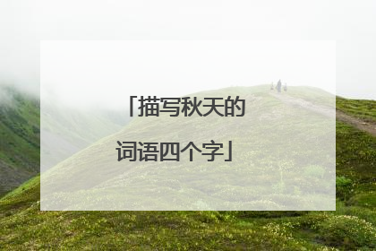 描写秋天的词语四个字