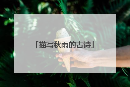 描写秋雨的古诗