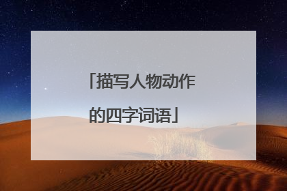 描写人物动作的四字词语