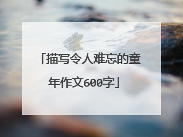 描写令人难忘的童年作文600字