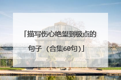 描写伤心绝望到极点的句子 (合集60句)