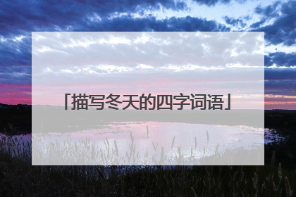 描写冬天的四字词语