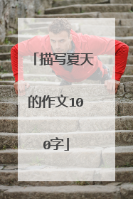 描写夏天的作文100字