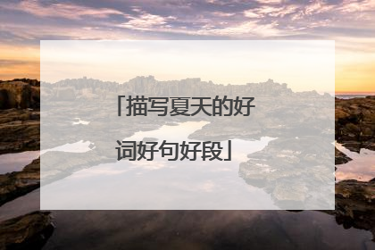 描写夏天的好词好句好段