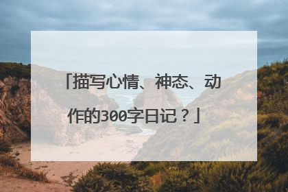 描写心情、神态、动作的300字日记？