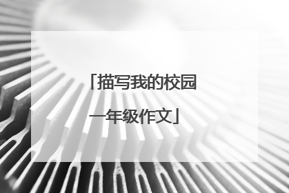 描写我的校园一年级作文