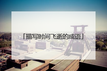 描写时间飞逝的成语