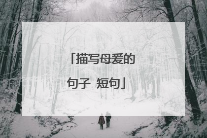 描写母爱的句子 短句