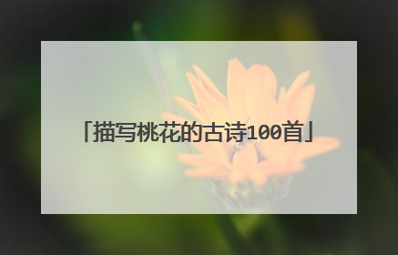 描写桃花的古诗100首