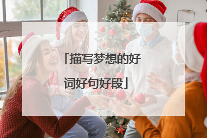 描写梦想的好词好句好段
