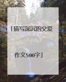 描写深沉的父爱作文500字