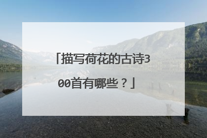 描写荷花的古诗300首有哪些?