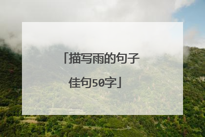 描写雨的句子佳句50字