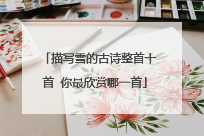 描写雪的古诗整首十首 你最欣赏哪一首