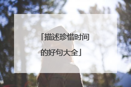 描述珍惜时间的好句大全