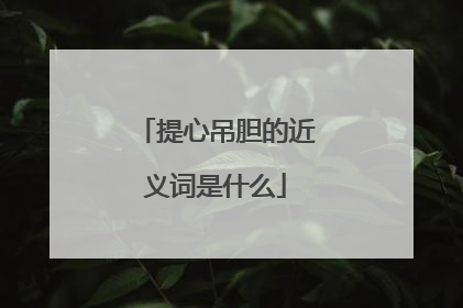 提心吊胆的近义词是什么