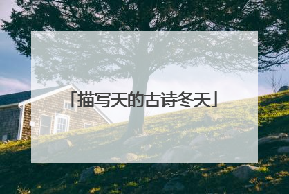 描写天的古诗冬天