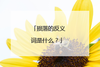 损落的反义词是什么？