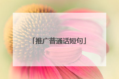 推广普通话短句