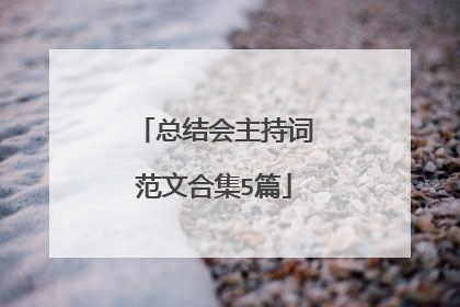 总结会主持词范文合集5篇