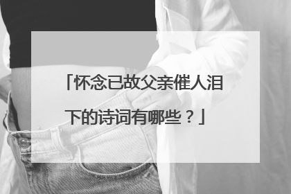 怀念已故父亲催人泪下的诗词有哪些？