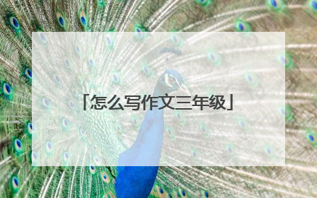 怎么写作文三年级