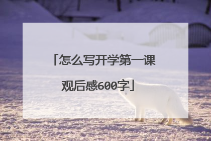 怎么写开学第一课观后感600字