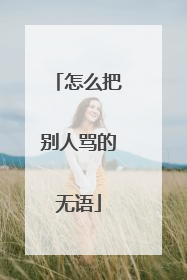 怎么把别人骂的无语