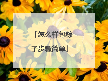 怎么样包粽子步骤简单
