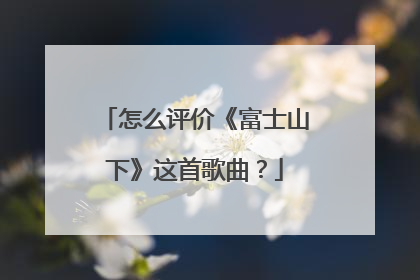 怎么评价《富士山下》这首歌曲?
