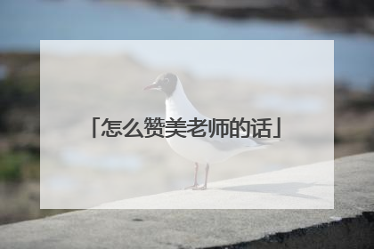 怎么赞美老师的话