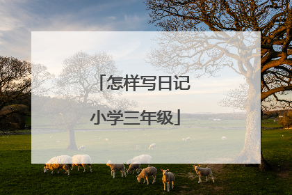 怎样写日记小学三年级